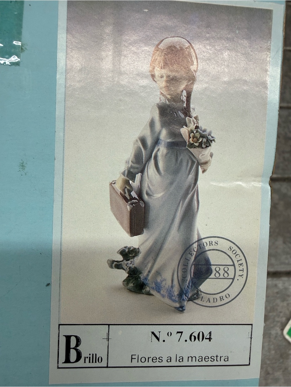 Lladro Lavender Porcelain Figurine in Pale Purple Dress